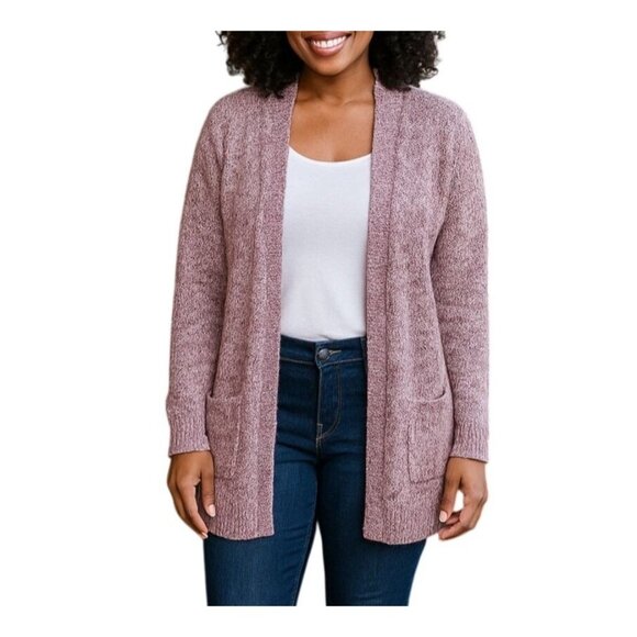 Perfect Cardigan Plus Size Large Cardigan Sweater Knit Open Front Pockets Womens - Picture 1 of 9